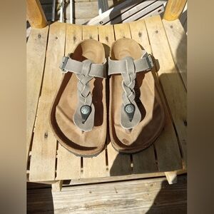Birkenstock Gizeh Braided Iron 36 U.S.A  5